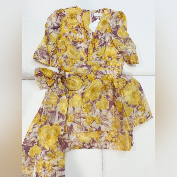 NWT AU2 RUNWAY LOOK Zimmermann HIGH TIDE PEPLUM MINI Dress - Picture 10 of 14